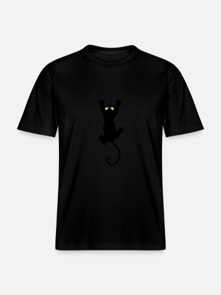 Cat fun -  T-shirt unisexe RELAXED FIT en coton bio - noir