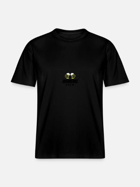 Drinking Crew Beer -  RELAXED FIT Unisex Organic T-Shirt - black