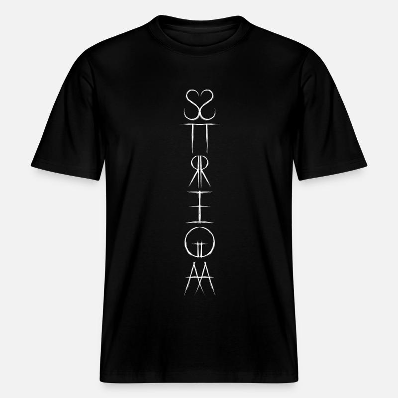 blanc STREGA -  T-shirt unisexe RELAXED FIT en coton bio - noir