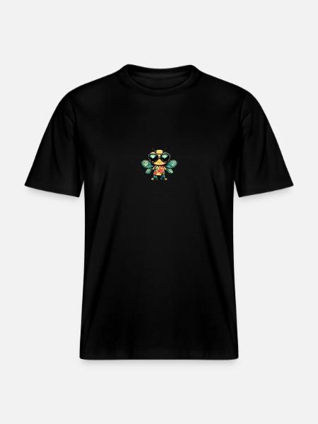 Libellule Cool Summer -  T-shirt unisexe RELAXED FIT en coton bio - noir
