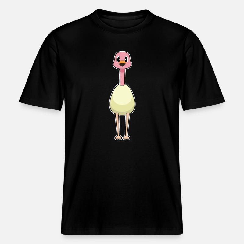 Flamingo Egg -  RELAXED FIT Unisex Organic T-Shirt - black