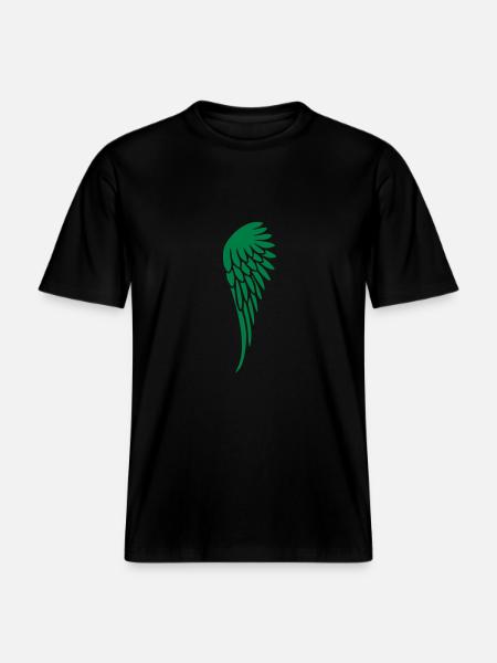 fluegel_links -  RELAXED FIT Unisex Organic T-Shirt - Schwarz