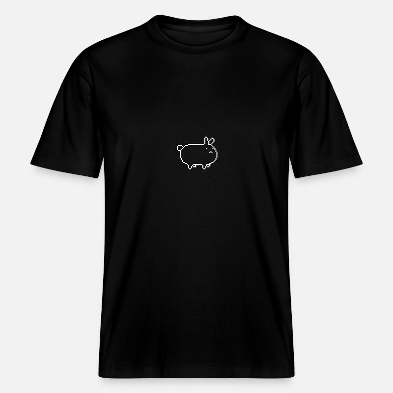pixel_rabbit_small -  T-shirt unisexe RELAXED FIT en coton bio - noir