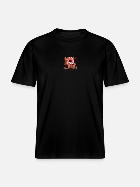 Play Donut - RELAXED FIT Unisex Organic T-Shirt - Schwarz
