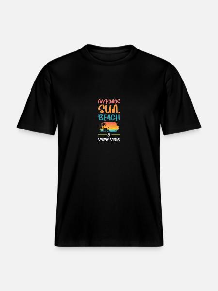 Mykonos Holiday Vibes -  RELAXED FIT Unisex Organic T-Shirt - black