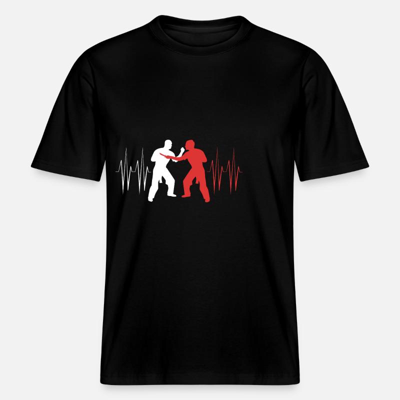 Krav Maga -  T-shirt unisexe RELAXED FIT en coton bio - noir
