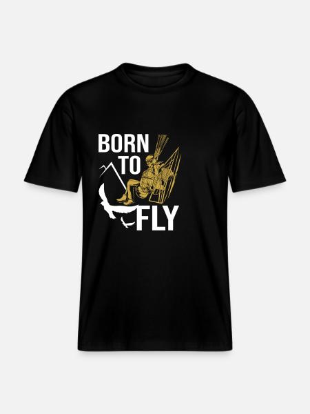 Gleitschirm Gleitschirmfliegen Paragliding - RELAXED FIT Unisex Organic T-Shirt - black