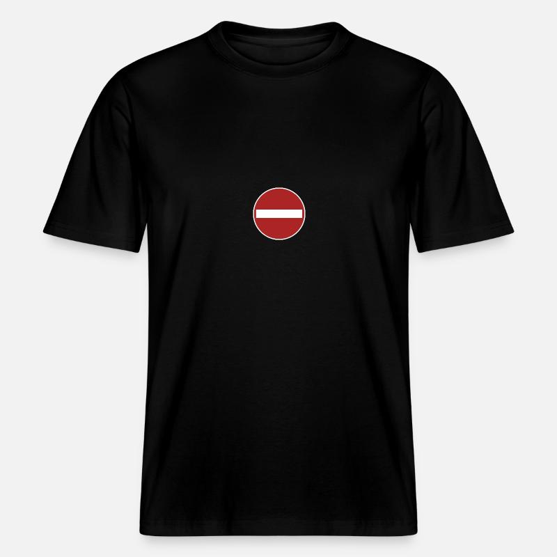 Entrée interdite! -  T-shirt unisexe RELAXED FIT en coton bio - noir