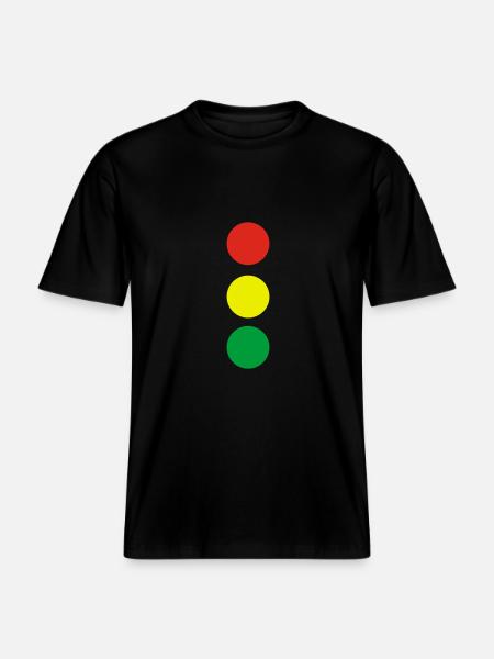 Ampel - RELAXED FIT Unisex Organic T-Shirt - Schwarz