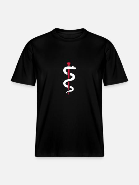aeskulap_natter_2c -  RELAXED FIT Unisex Organic T-Shirt - black