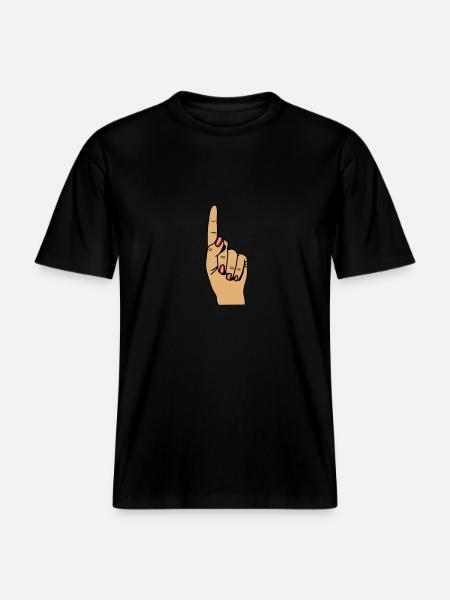 zeigefinger -  RELAXED FIT Unisex Organic T-Shirt - black