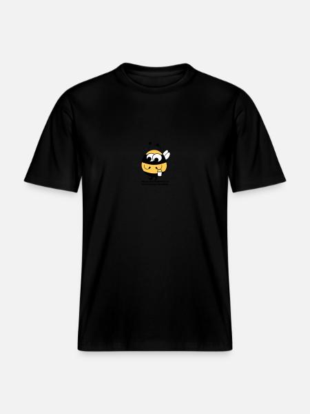 Biene mit Eimer -  RELAXED FIT Unisex Organic T-Shirt - Schwarz