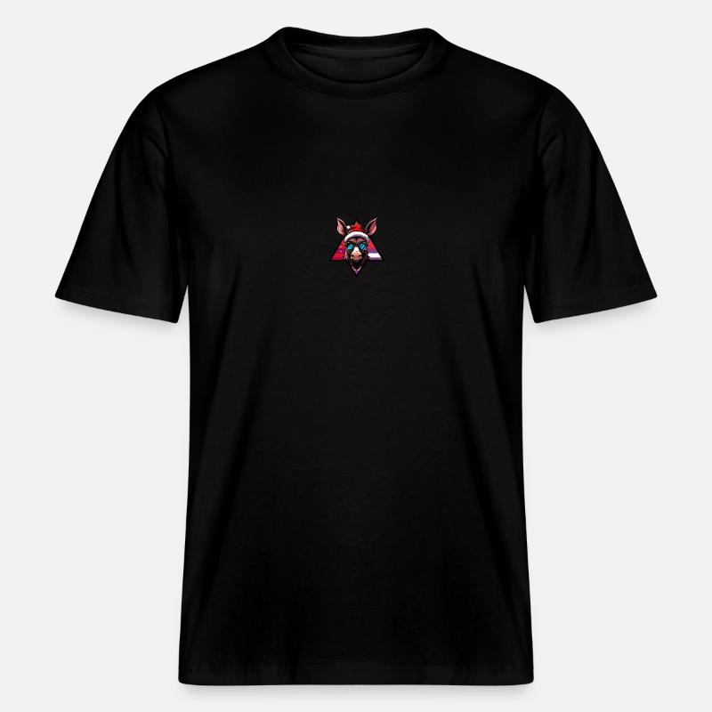 Âne Noël Cool -  T-shirt unisexe RELAXED FIT en coton bio - noir