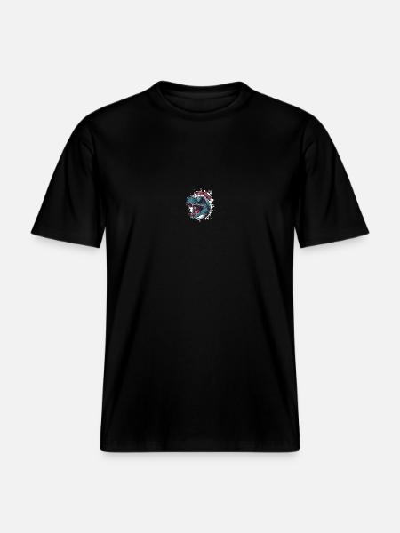 Dragon Christmas Funny -  RELAXED FIT Unisex Organic T-Shirt - black