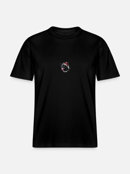 Panther Christmas Funny -  RELAXED FIT Unisex Organic T-Shirt - black