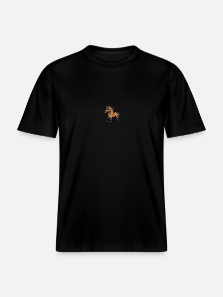 Pferd Cool Comic - RELAXED FIT Unisex Organic T-Shirt - Schwarz