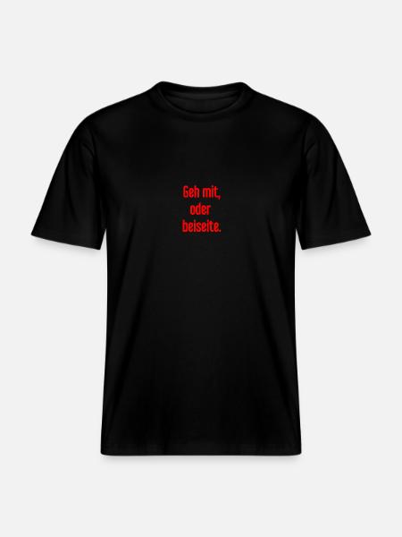 Walk with or aside -  RELAXED FIT Unisex Organic T-Shirt - black