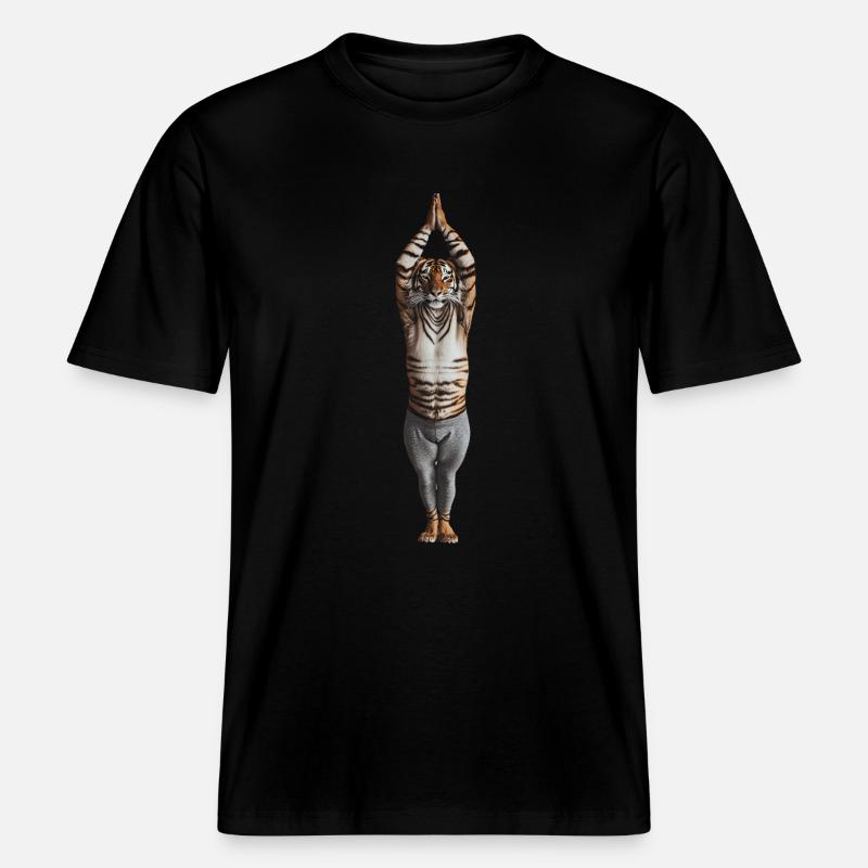 Tiger -  RELAXED FIT Unisex Organic T-Shirt - Schwarz