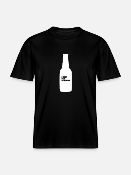 Devis bouteille de bière -  T-shirt unisexe RELAXED FIT en coton bio - noir