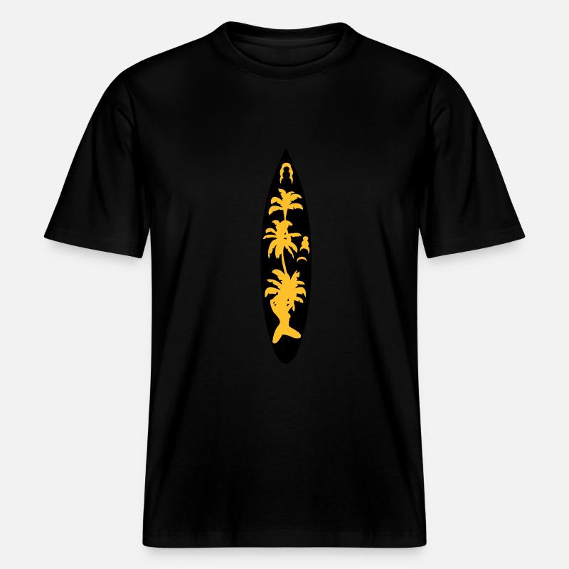 Surfbrett Surfbrett surfbrett2 -  RELAXED FIT Unisex Organic T-Shirt - Schwarz