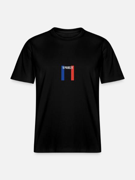 Paris V -  RELAXED FIT Unisex Organic T-Shirt - Schwarz
