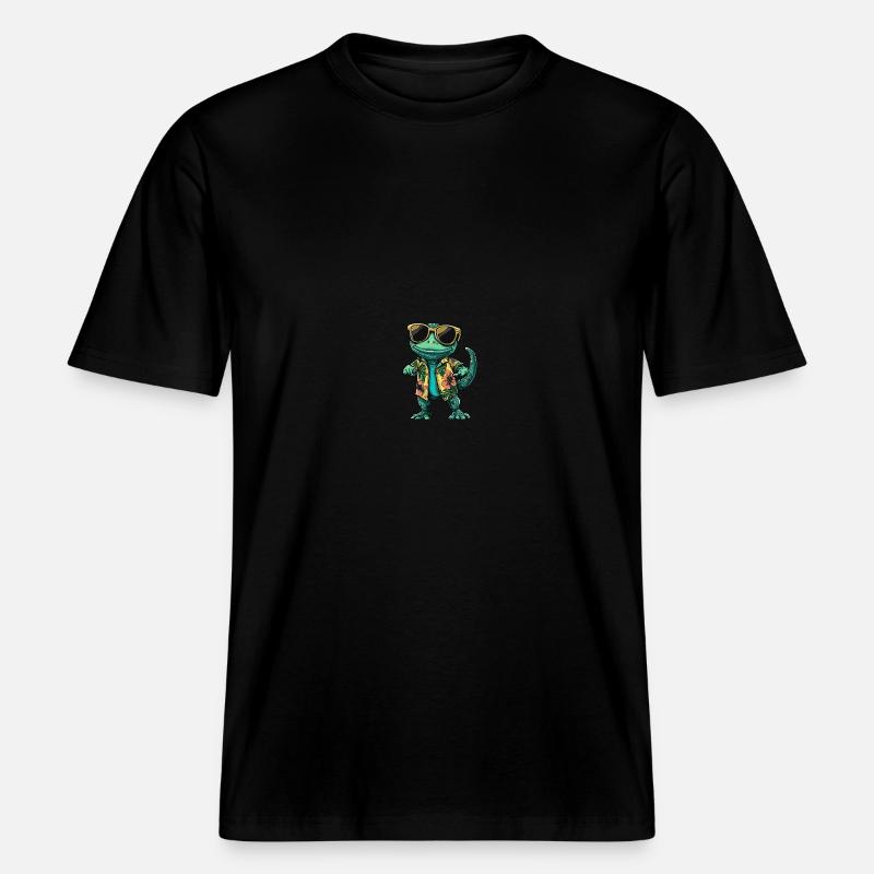 Chameleon Cool Sommer -  RELAXED FIT Unisex Organic T-Shirt - Schwarz