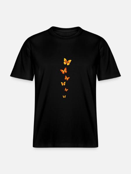 papillon -  T-shirt unisexe RELAXED FIT en coton bio - noir