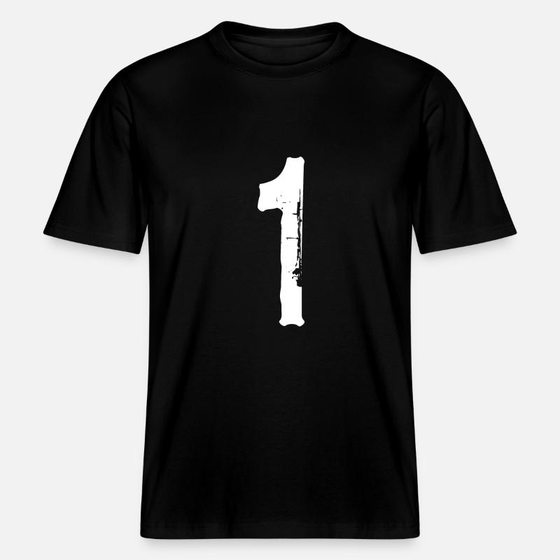 Nummer 1! - RELAXED FIT Unisex Organic T-Shirt - Schwarz