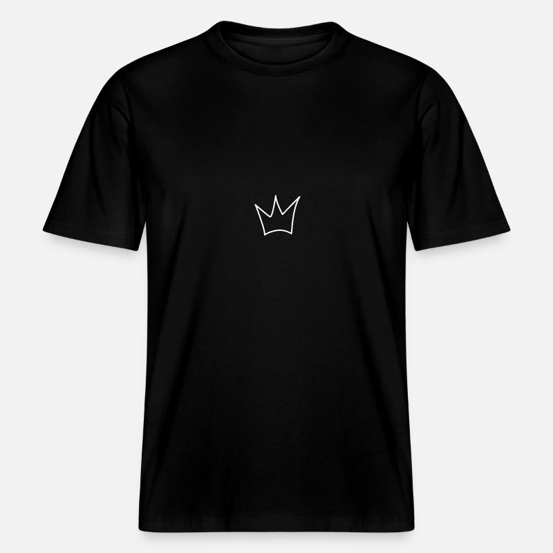 Crown white -  RELAXED FIT Unisex Organic T-Shirt - black