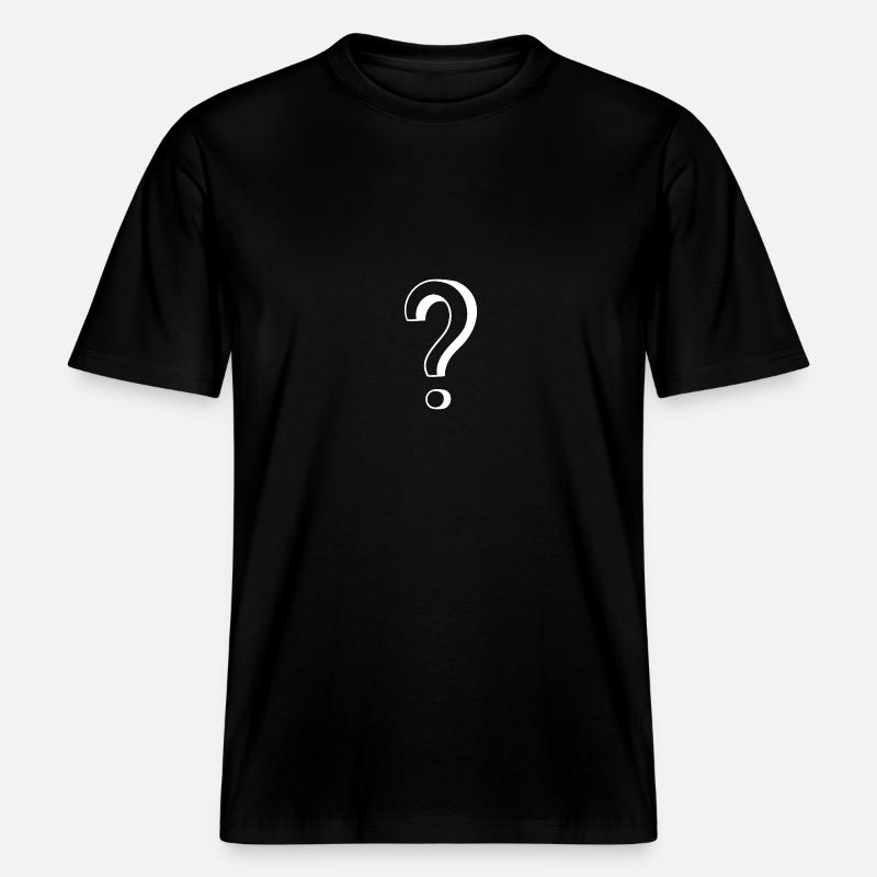 Fragezeichen Comic -  RELAXED FIT Unisex Organic T-Shirt - Schwarz