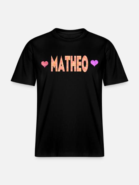 Matheo - RELAXED FIT Unisex Organic T-Shirt - Schwarz