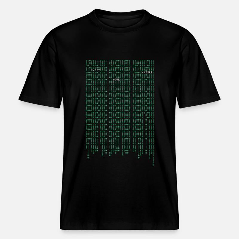 Matrix code -  RELAXED FIT Unisex Organic T-Shirt - Schwarz
