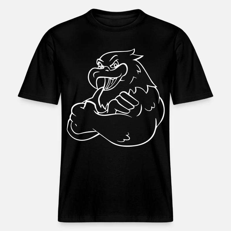 Comic Eagle - Design -  T-shirt unisexe RELAXED FIT en coton bio - noir
