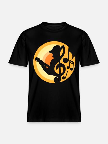 Guitar Player -  RELAXED FIT Unisex Organic T-Shirt - black