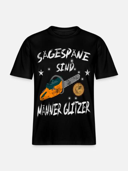 Sägespäne sind Männer Glitzer - RELAXED FIT Unisex Organic T-Shirt - Schwarz