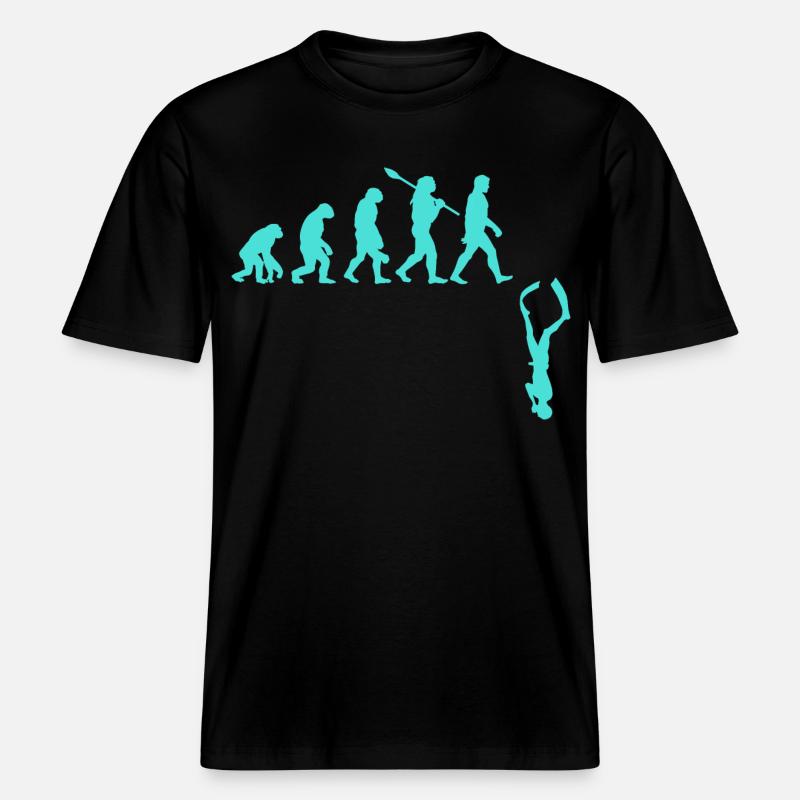 Évolution de l’apnée -  T-shirt unisexe RELAXED FIT en coton bio - noir