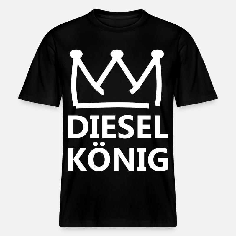 Diesel König - RELAXED FIT Unisex Organic T-Shirt - Schwarz