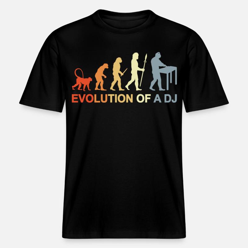 Évolution d’un DJ -  T-shirt unisexe RELAXED FIT en coton bio - noir