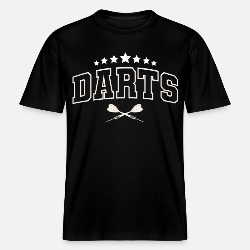 Fléchettes Fléchettes Joueurs de fléchettes Fléchettes - T-shirt unisexe RELAXED FIT en coton bio - noir