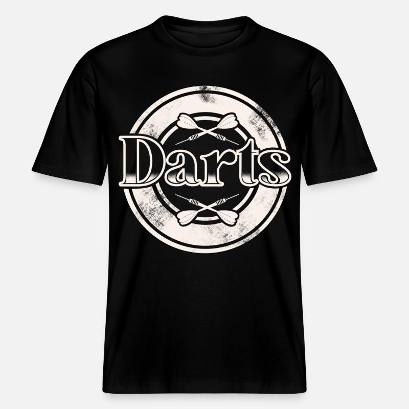 Dart Darten Fléchettes - T-shirt unisexe RELAXED FIT en coton bio - noir
