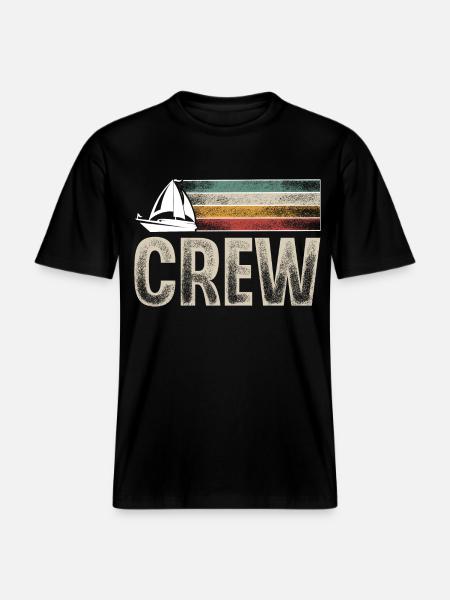Segeln Segler Segelboot Crew -  RELAXED FIT Unisex Organic T-Shirt - Schwarz