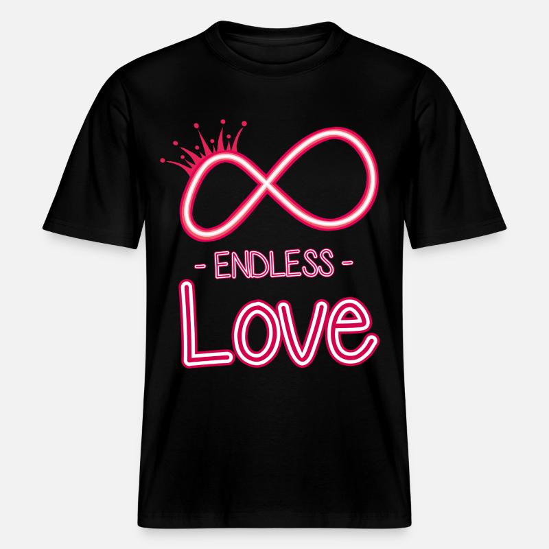 symbole de l’amour éternel - T-shirt unisexe RELAXED FIT en coton bio - noir