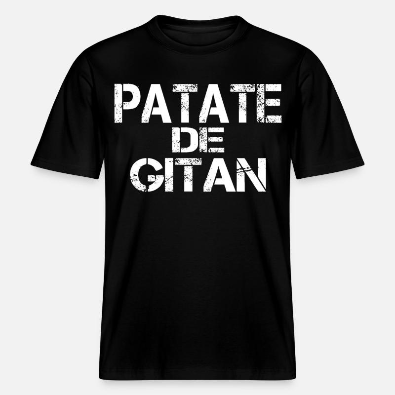 Patate de GITAN -  T-shirt unisexe RELAXED FIT en coton bio - noir