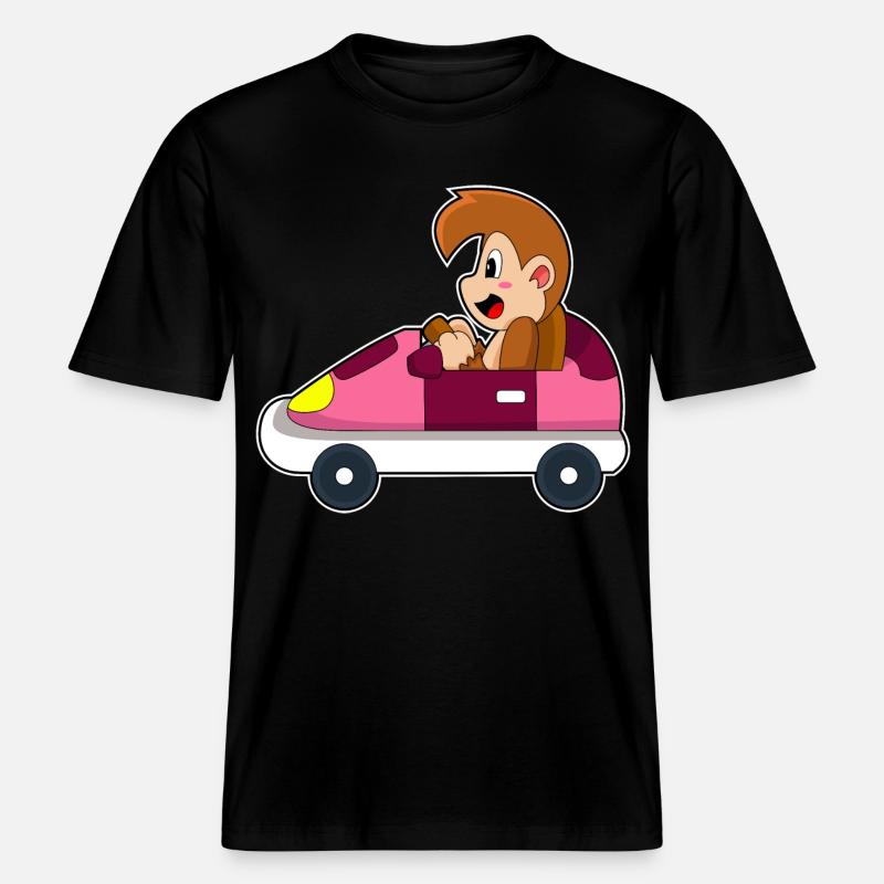 Affe Auto -  RELAXED FIT Unisex Organic T-Shirt - Schwarz