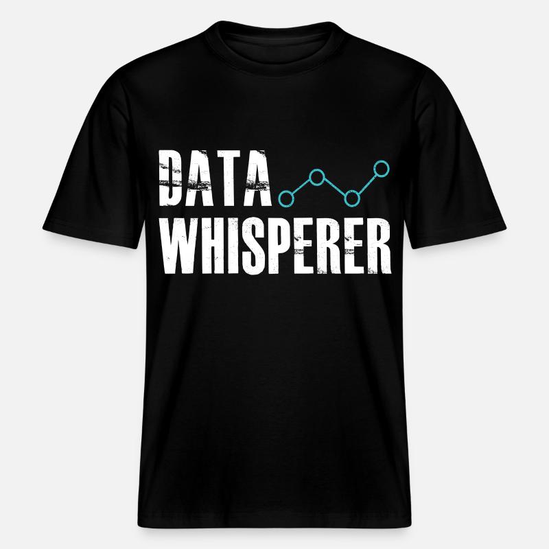 Data Whisperer Science Analyst Ingénieur logiciel -  T-shirt unisexe RELAXED FIT en coton bio - noir