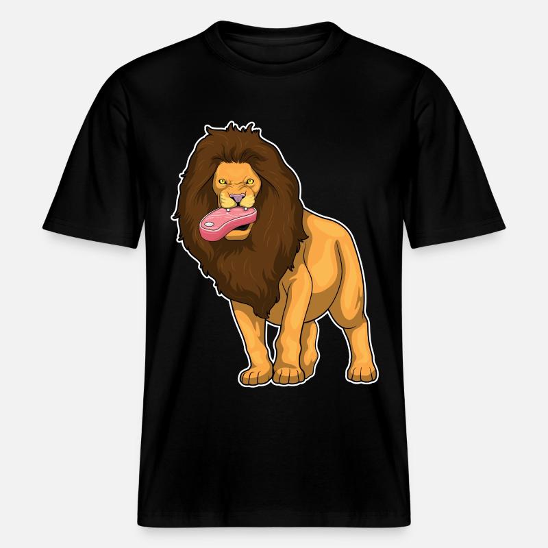Löwe Fleisch -  RELAXED FIT Unisex Organic T-Shirt - Schwarz