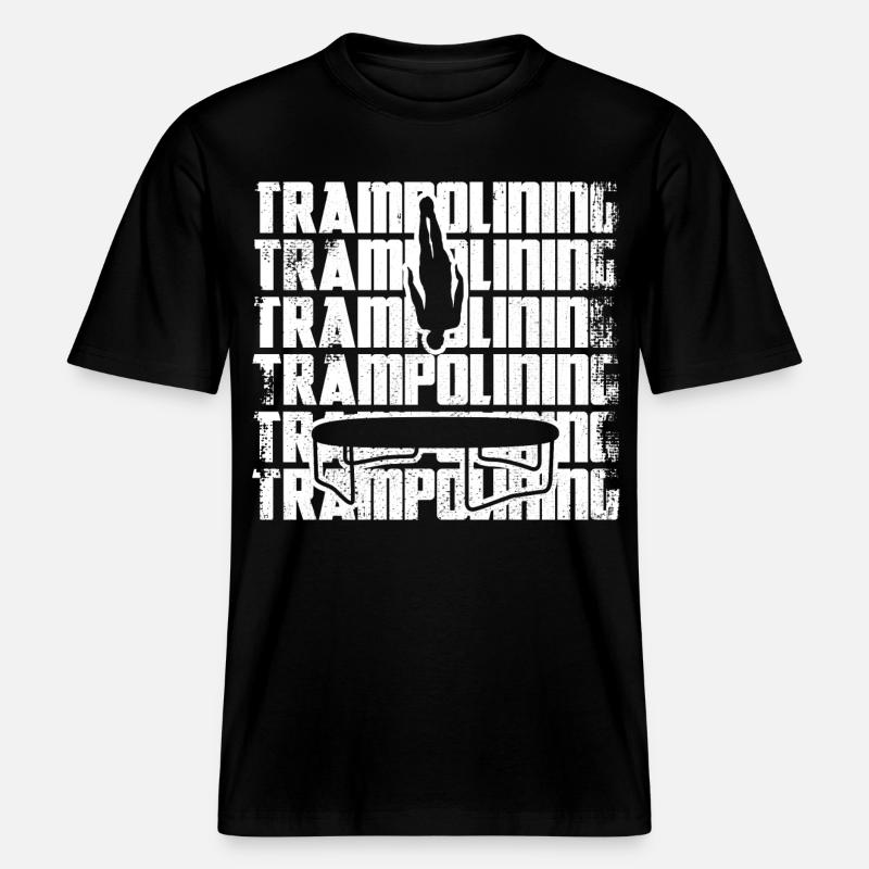 Drôle de pull trampoline -  T-shirt unisexe RELAXED FIT en coton bio - noir