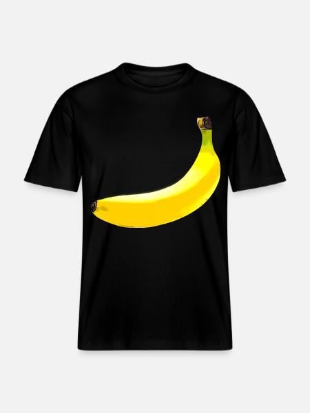 Banane -  RELAXED FIT Unisex Organic T-Shirt - Schwarz