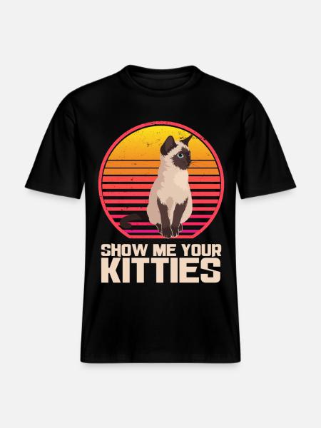 Show me your kittens -  RELAXED FIT Unisex Organic T-Shirt - black