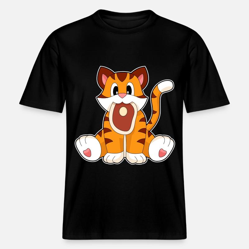 Tiger Fleisch -  RELAXED FIT Unisex Organic T-Shirt - Schwarz